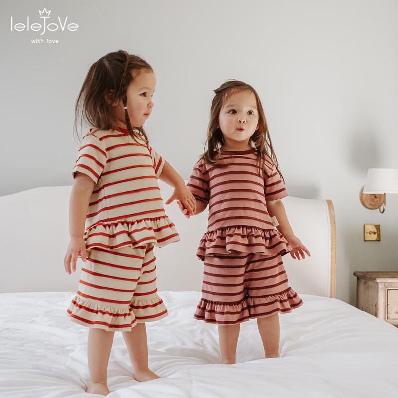 LELE JOVE Kids Ruffled Retro Textured Shorts 100
