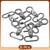Uxcell 6-Piece Swivel Snap Hooks, 32mm (1 1/4"), Heavy-Duty Zinc Alloy Metal Lobster Claw Hooks for Straps, Bags, Belts, and Leathercraft Clips, Black
