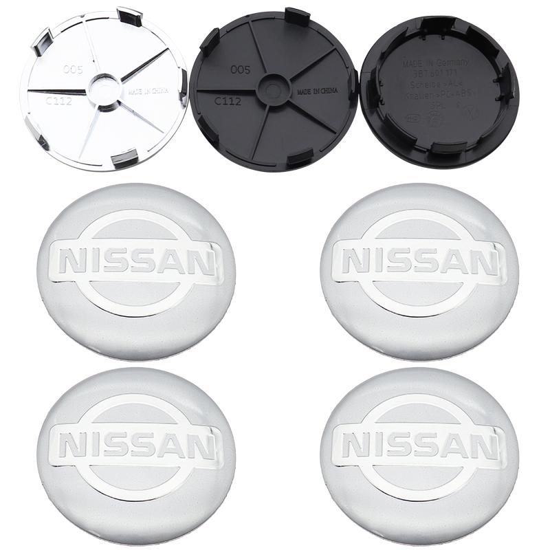 Para Nissan ArR44uds 3D 65mm 68mm Emblema de coche con logo Nissan Tapacubos Central de Rueda accesorios de estilo pegatina cubiertas a prueba de polvo para llanta de coche