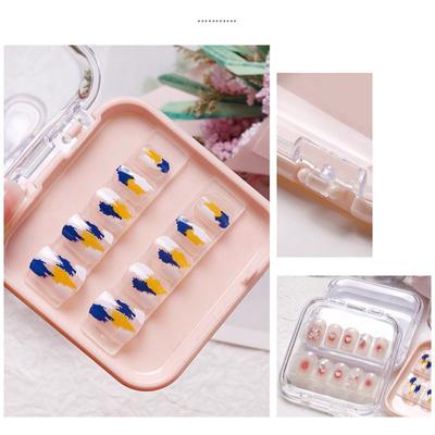 Organizer do zdobienia paznokci, gruba tekstura, dobre uszczelnienie, gotowe pudełko do pakowania sztucznych paznokci, stojak wystawowy, pudełko do przechowywania biżuterii