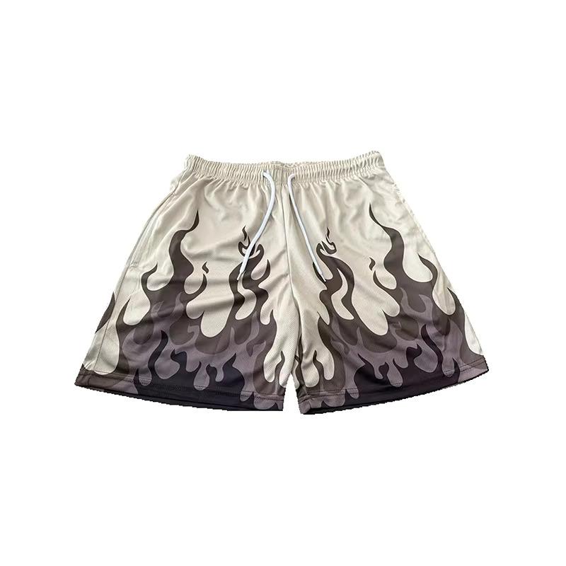 Shorts Feuer Flamme Leopard Leo Donner Blume 3D Druck Training Muay Thai Kickboxen Boxen MMA Unisex Fitnessstudio Fitness Workout Schnelltrocknend Elastischer Bund