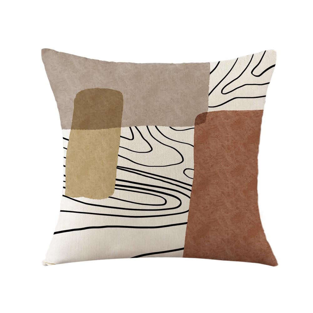 Bohemian Pillow Morandi Abstract Print Pillow Case Sofa Cushion Cover Home Bedside Living Room Pillow Case