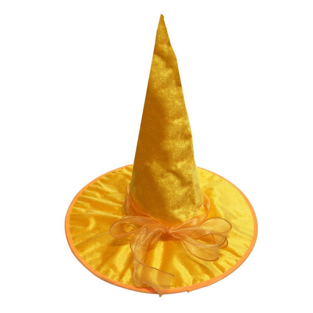 with Lace Velvet Dark Witch Hat Wide Brim Pointed Mage Hat Halloween Decor Hat Masquerades