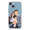 Phone Case For iPhone 15 14 13 12 Mini 11 Pro Max XS X XR 7 8 Plus Clear Shockproof Silicone TPU Cover Baby Girl Mom Family