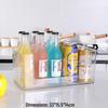 PET Flip-top Refrigerator Storage Box for Fresh Produce and Beverages - Transparent and Compartmented Container
