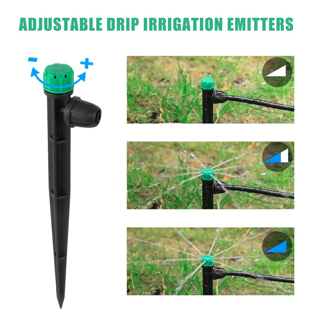 Adjustable All-round Scattering Sprinkler Spiked Dripper Single Double Locks Vegetable Garden Flowerbed Balcony Watering Emitter