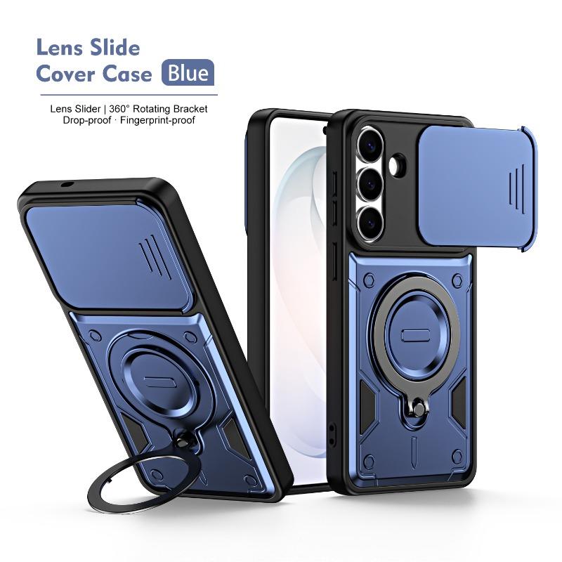 Lens Protector Ringand 360 Rotating Magnetic Bracket Kickstand Shockproof Case for Samsung Galaxy S26 Ultra S26 Plus Cover