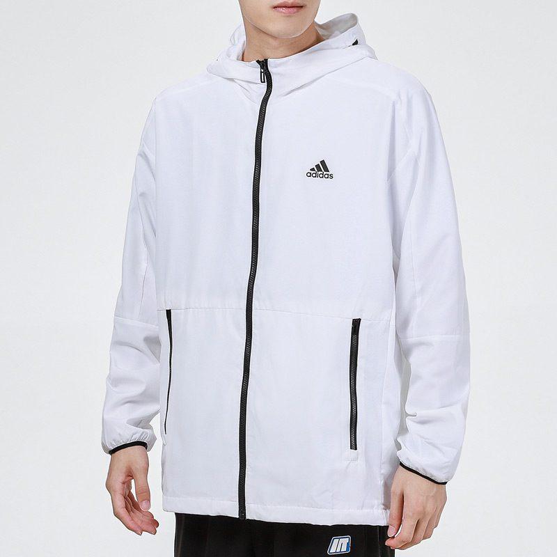 adidas Jackets Men's White Hooded Moderate Other H40233