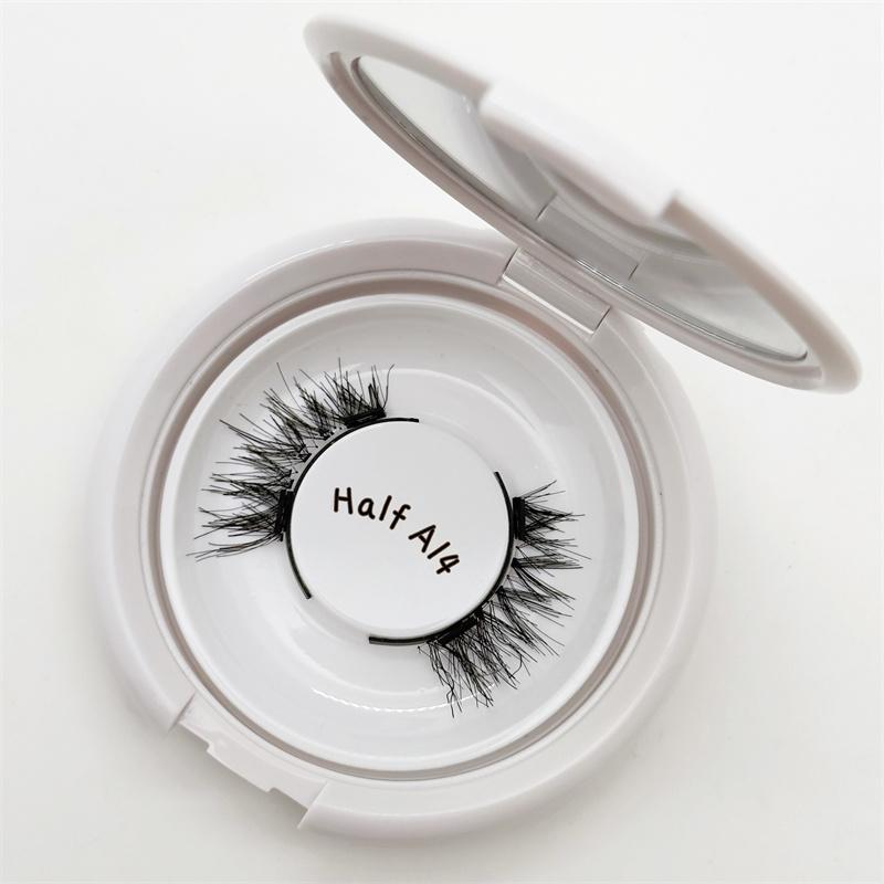 New No Glue No Eyeliner Handmade Synthetic Hair Cruelty-Free Reusable Half False Eyelashes Soft Band Quantum Magnetic