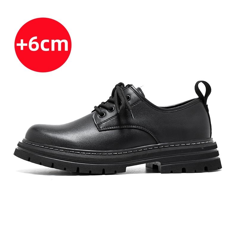 British Style Fashionable Work Shoes Men's Genuine Leather Shoes Thick Soles Wear-resistant Men's Oxford Shoes Elevated Design