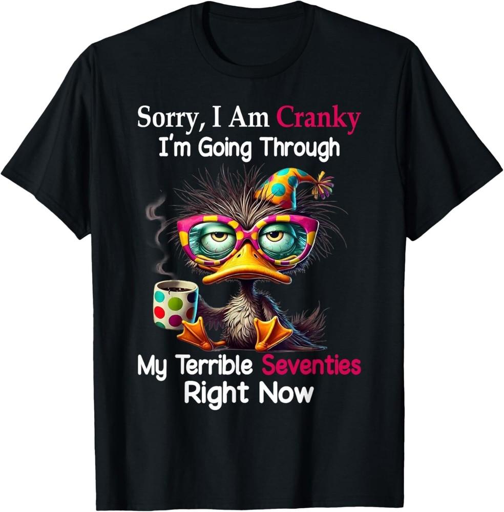 Sorry I Am Cranky I m Going Through My Terrible Seventies T-Shirt Unisex T-Shirt XL