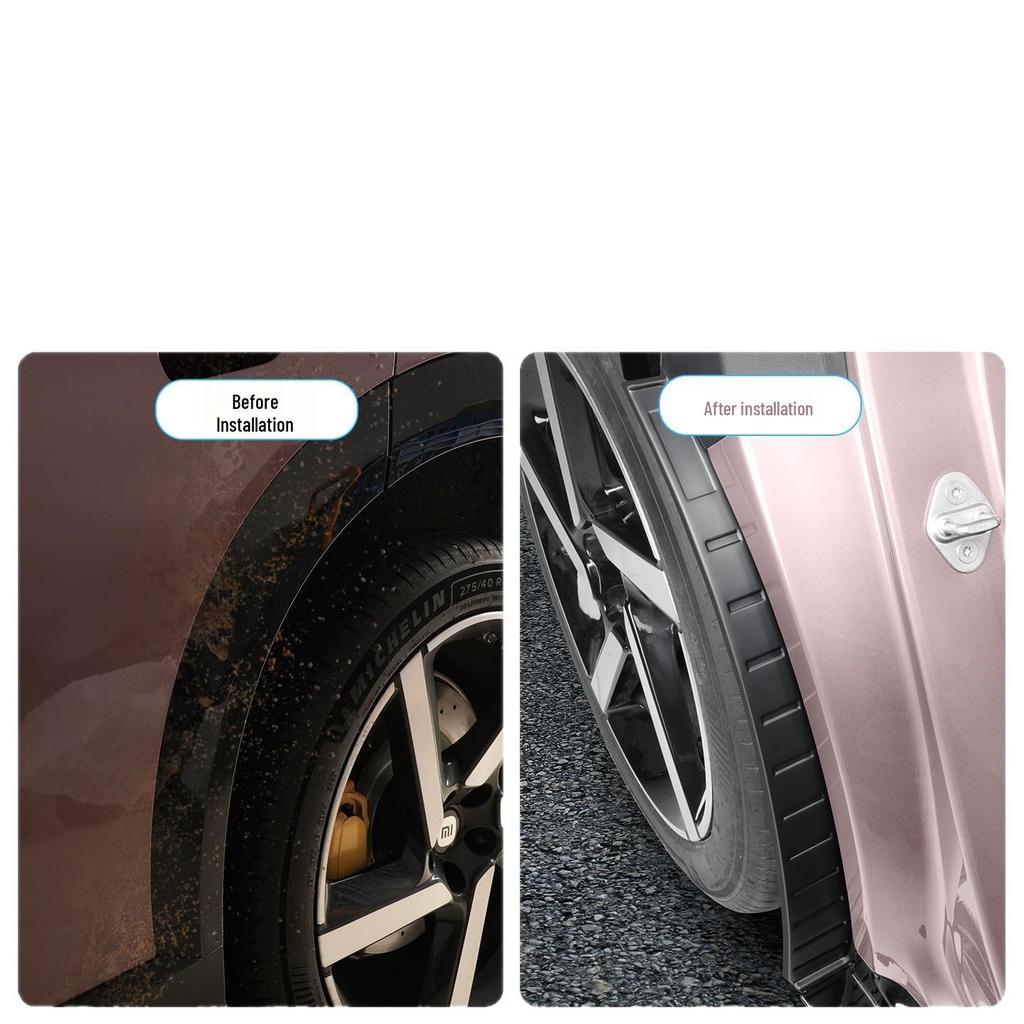Xiaomi YU7 Rear Wheel No-Drill Mudguard Liner - Widened Four-Door Leather Accessory