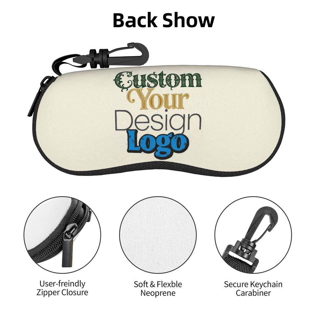 Custom Customized Your Design Logo Shell Eyeglasses Protector Cases Fashion Sunglass Case Photo Name Printed Glasses Bag