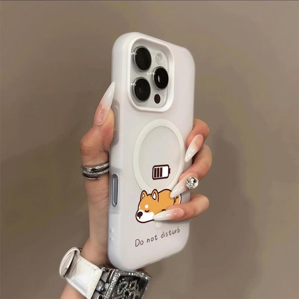 Želé Magnetický Dva v jednom Pouzdro na mobilní telefon Matný Tvrdý Skořepina Plně kryté Okraje Velký Otvor Pár Personalizovaný TPU Kreslený Ins Styl