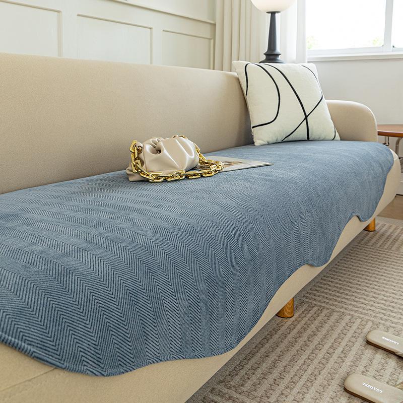 Chenier Special-Shaped Sofa Cushion, Universal In All Seasons, Non-Slip Herringbone Pattern Seat Cushion, Irregular Shape, Sofa Cover Towel