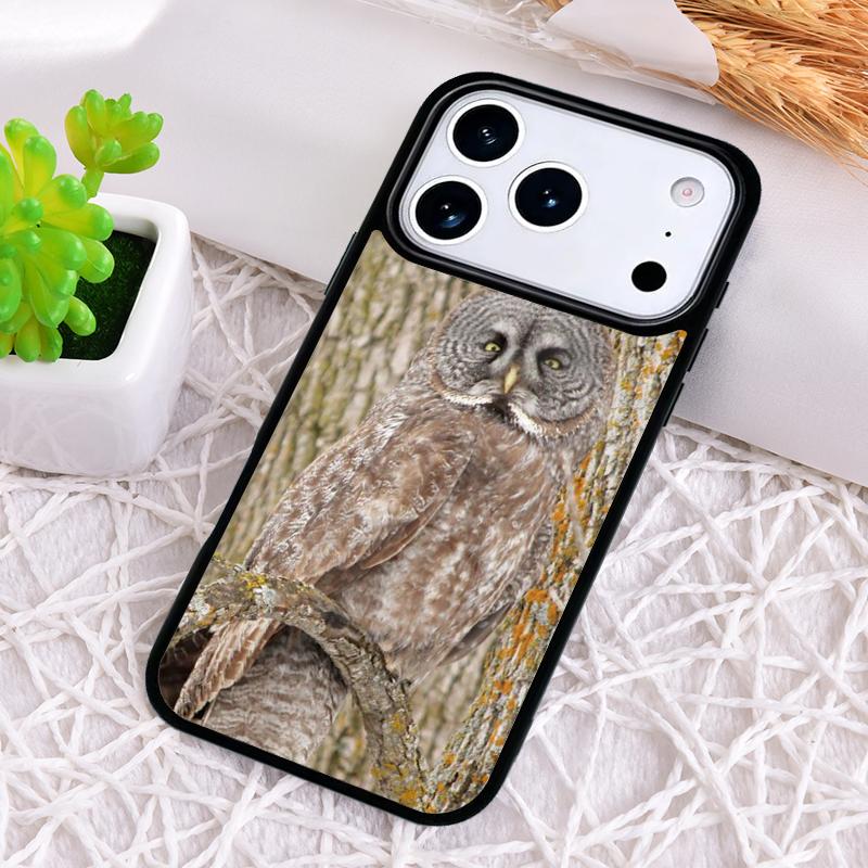 Camouflage Owl Phone Case for iPhone 17 Air 16 15 11 12 14 13 Pro Max Shockproof Cover