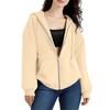 Women's Zipper Hoodie Long Sleeve Sports Jacket Pocket Clothing Fashion Apparel
