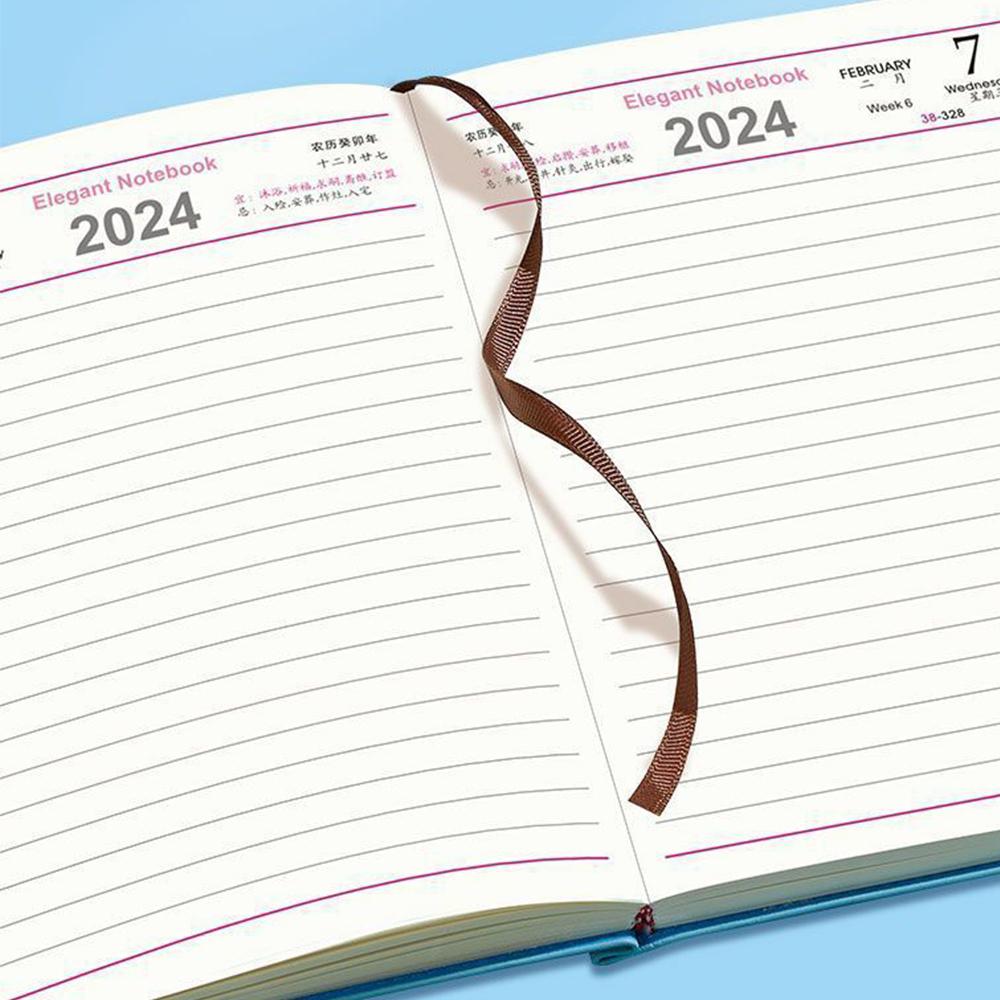 (Logo Can Be Engraved) 2024 Business Schedule, Student Daily Planning, Plan Book, Record Book, Notepad, Notebook, 180 Sheets, 360 Pages