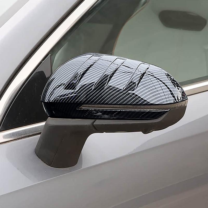 Car Styling Rearview Mirror Decoration Cover Trim For BYD Qin PLUS Carbon Fiber Color Exterior Accessories
