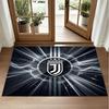 Juventus FC Design Crystal Velvet Rug Soft Decorative Mat for Bedroom Entrance