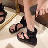 Fashion 2025 Sandals Flat Summer Shoes Woman All-Match New Boot Without Comfort Fashion Girls Outside Scandals Female Sandal Flat Summer