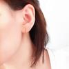 Exquisite 585 Purple Gold Earrings Rose Gold Plated Russian Fashion Design Luxury Hollow Pattern Exquisite Earrings