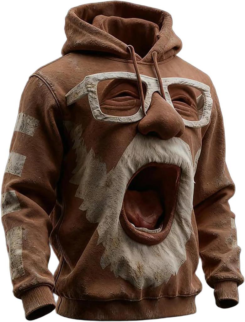 Men's Casual Hooded Sweatshirt - 2024 Autumn/Winter Christmas Collection