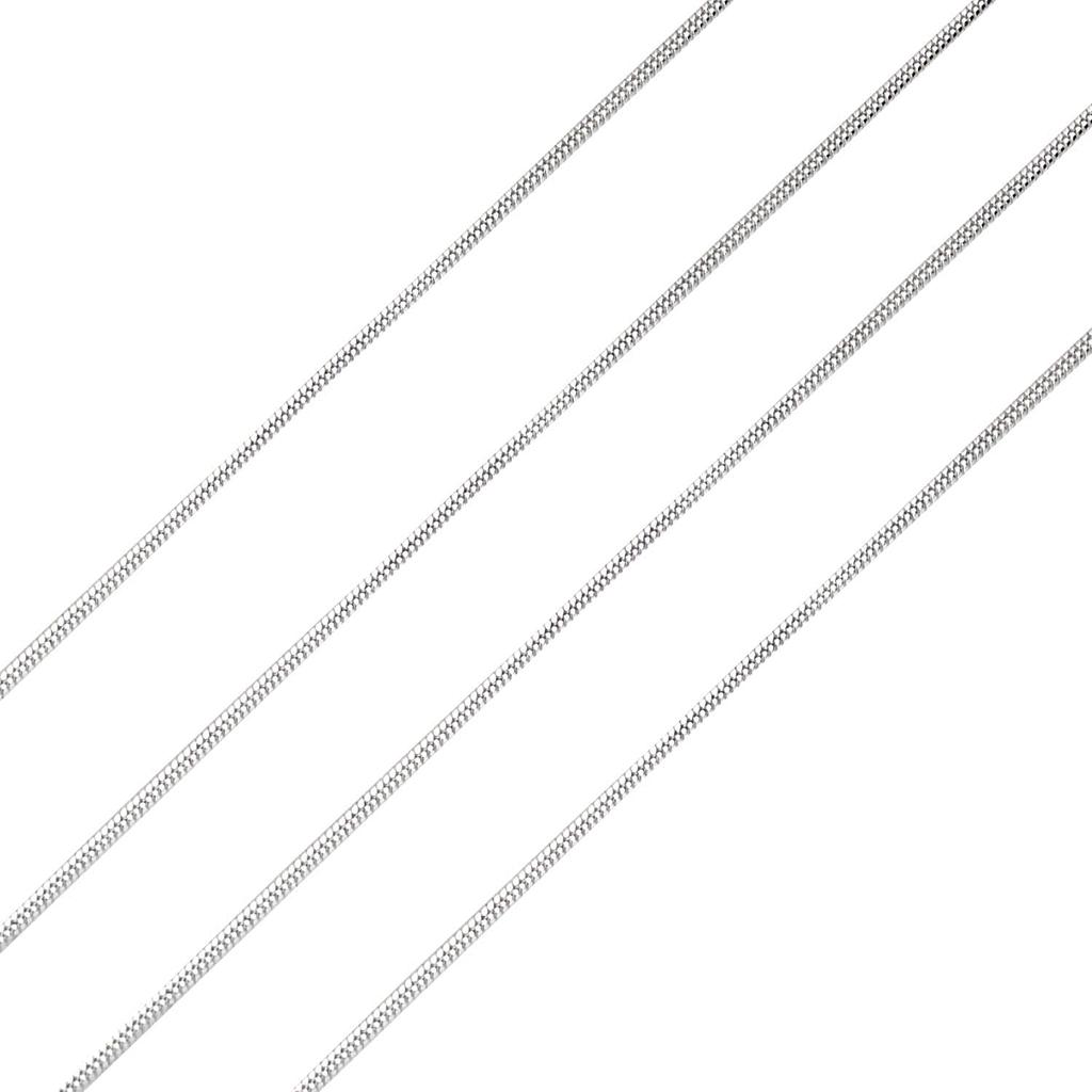 Sears Snake Chain Silver 55cm Necklace, 925, 1.1mm Wide,
