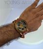 Sundial Wrist Watch Brass Compass & Leather Straps Nautical Steampunk Handmade
