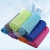 1pcs Summer Ice Silk Towel Sports Instant Cooling Ice Towel Portable Outdoor Travel Fitness Running Swim Towel Silicone Bag