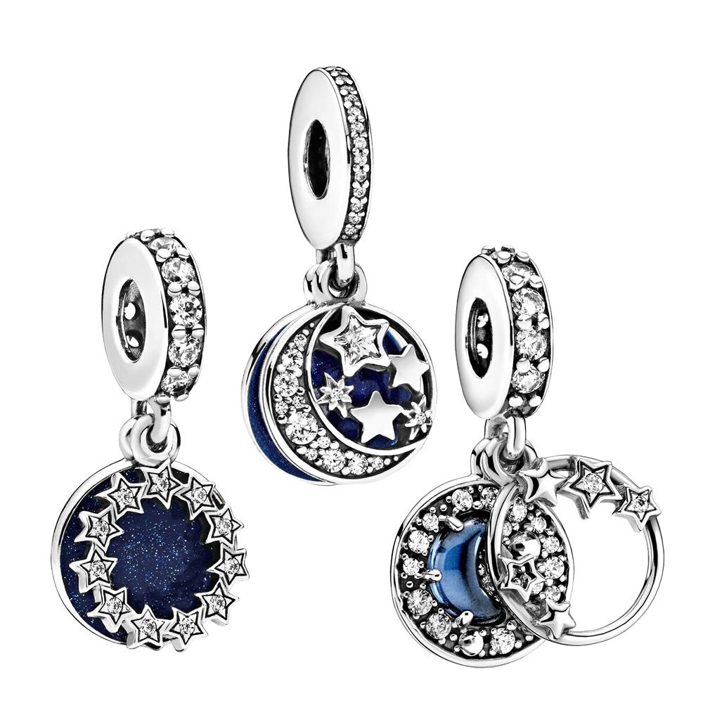 Colgante de plata S925 con forma de estrella asimétrica brillante, compatible con pulseras originales, ideal como regalo de cumpleaños para mujer.