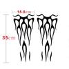 Motorcycle Flame Sticker for Gas Tank & Fender Decals Vinyl  black