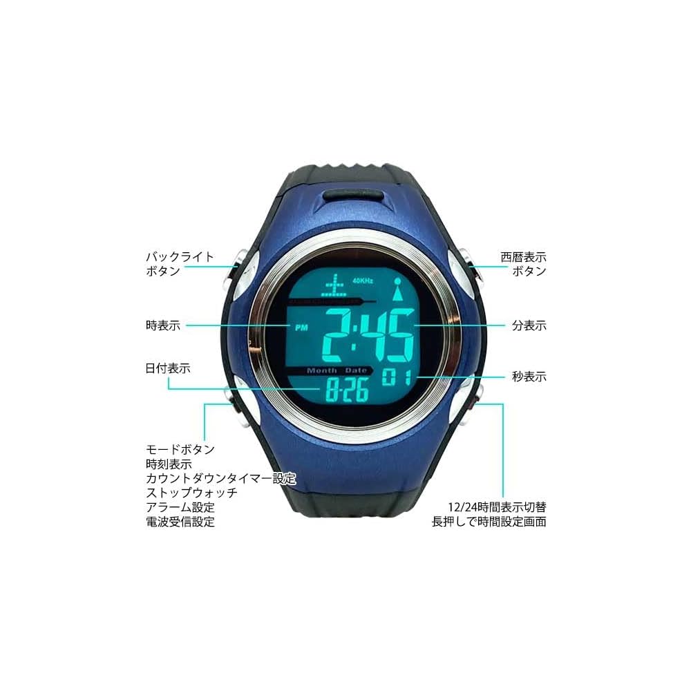 Seiko Solar Wave Men's Watch Blue Precision Waterproof Outdoor Casual Solar Timepiece