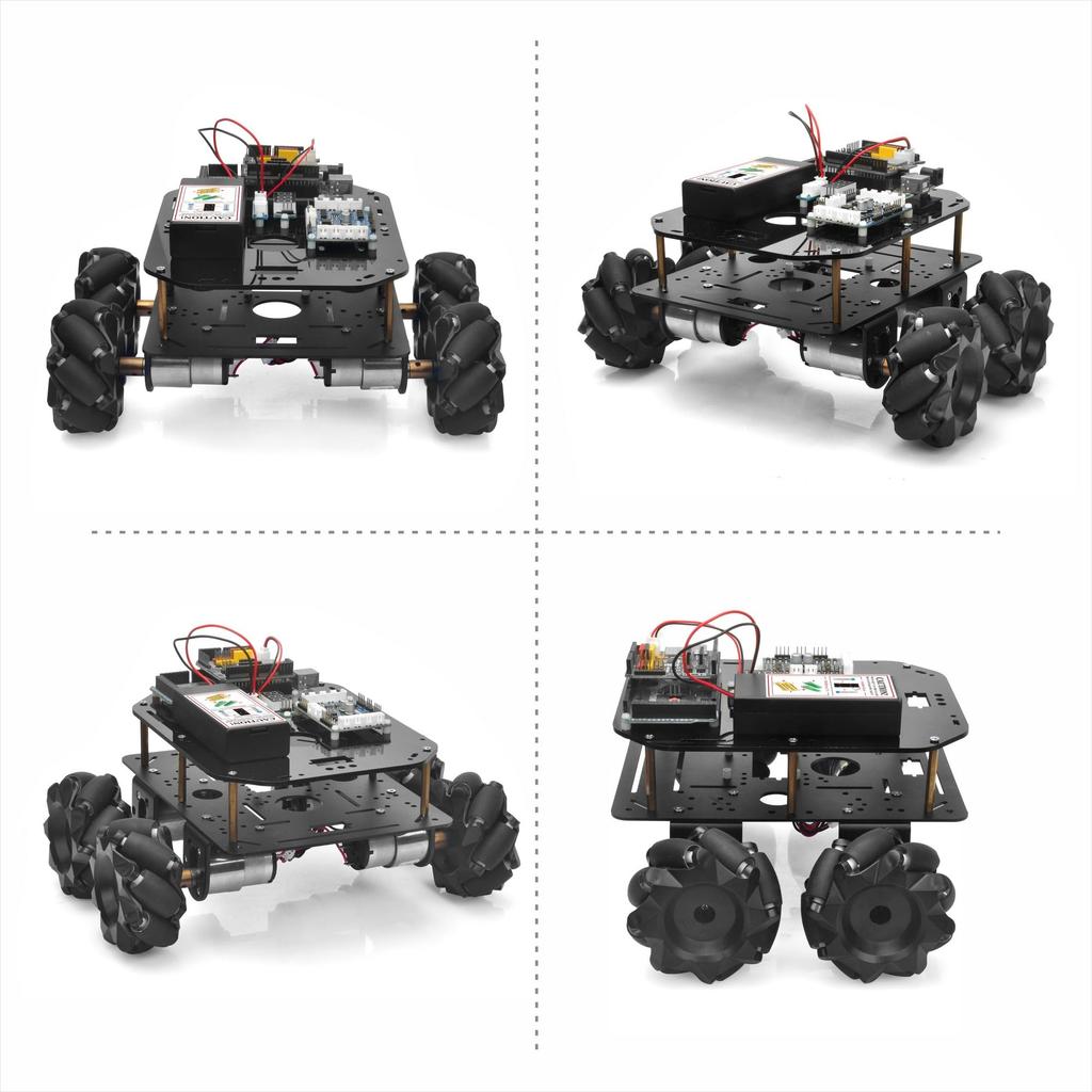 OSOYOO FlexiRover Roboterauto-Kit für Arduino Mega2560 mit WiFi-Erweiterungsplatine 520 Mecanum 4WD Motor Anpassbares Chassis für Fortgeschrittene Robotik –