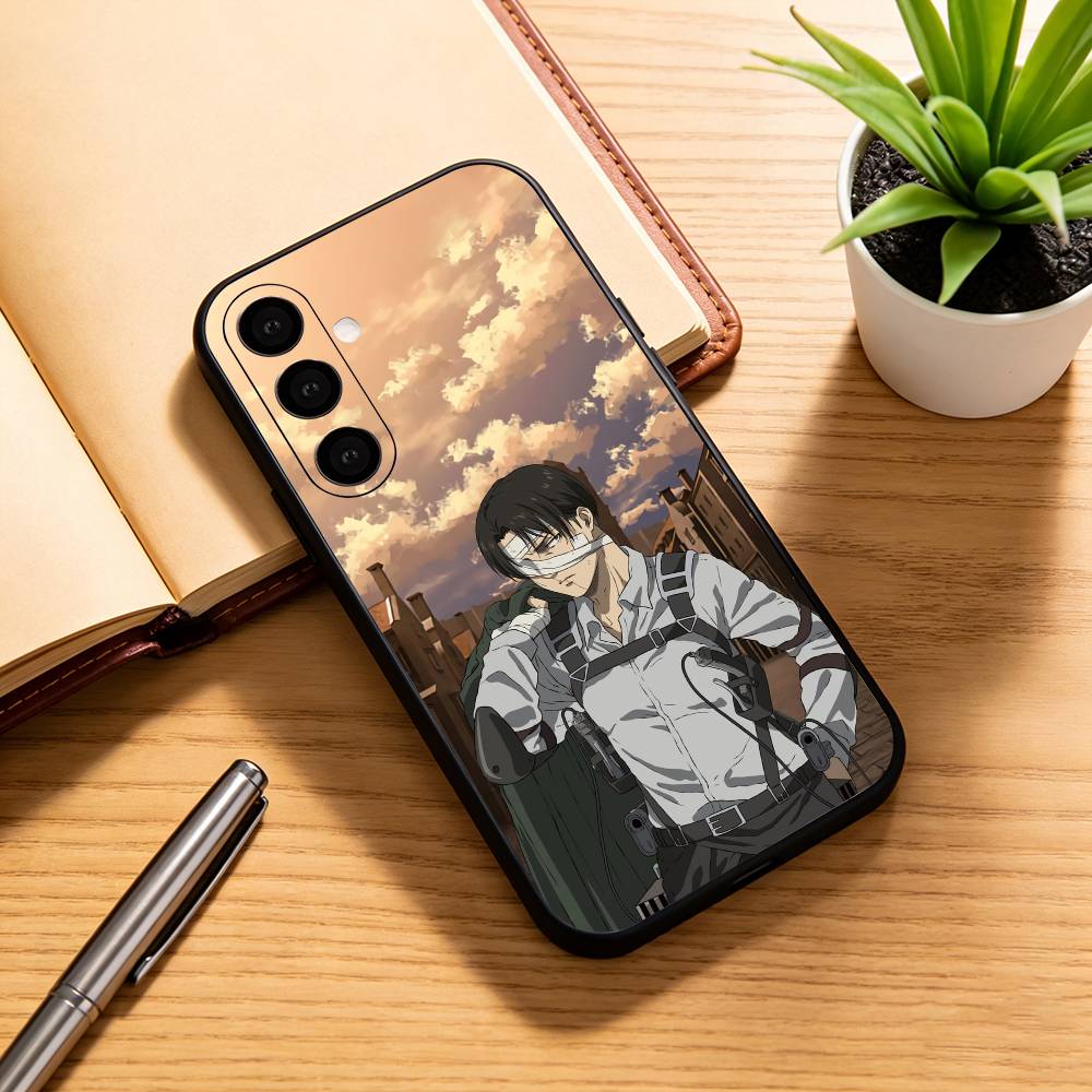 A-Attack on Titan L-Levi A-Ackerman Phone Case For Samsung Galaxy A73,A72,A71,A70,A53,A52,A51,Soft Silicone Black Cover