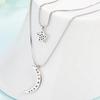 New Arrival Fashion  Silver Moon and Star Chain Link Pendant Necklaces for Choker Collier Femme