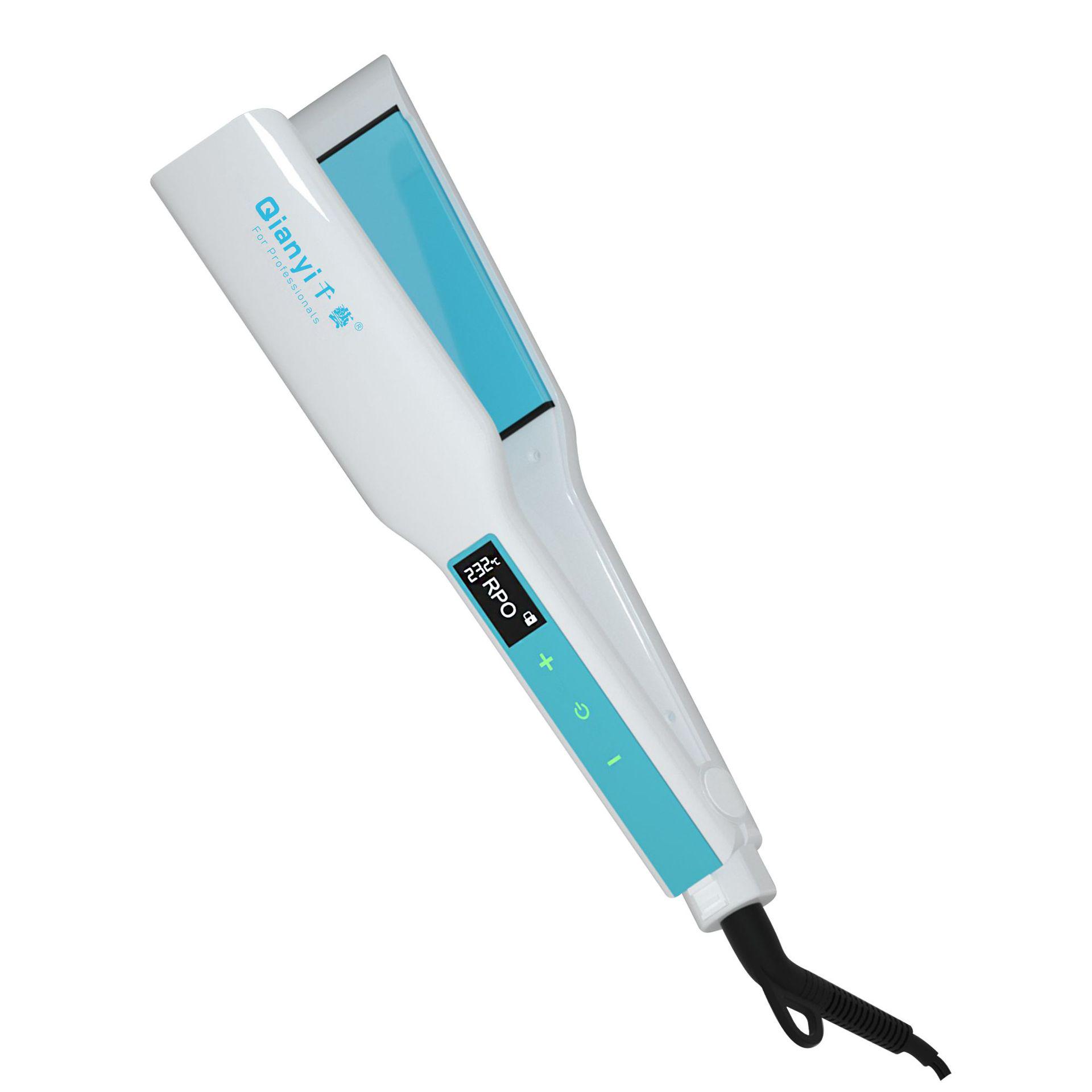 

Qianyi QY-1068M LCD Touch Hair Straightener & Curler, Dual-Use for Wet/Dry Hair белый