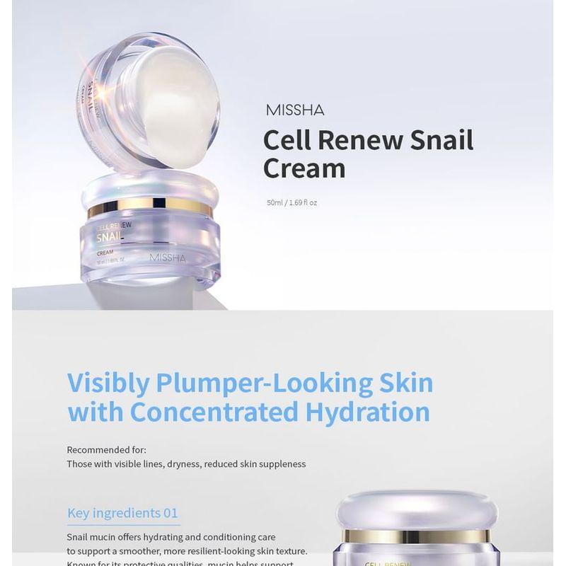 MISSHA Krem ze śluzem ślimaka Cell Renew