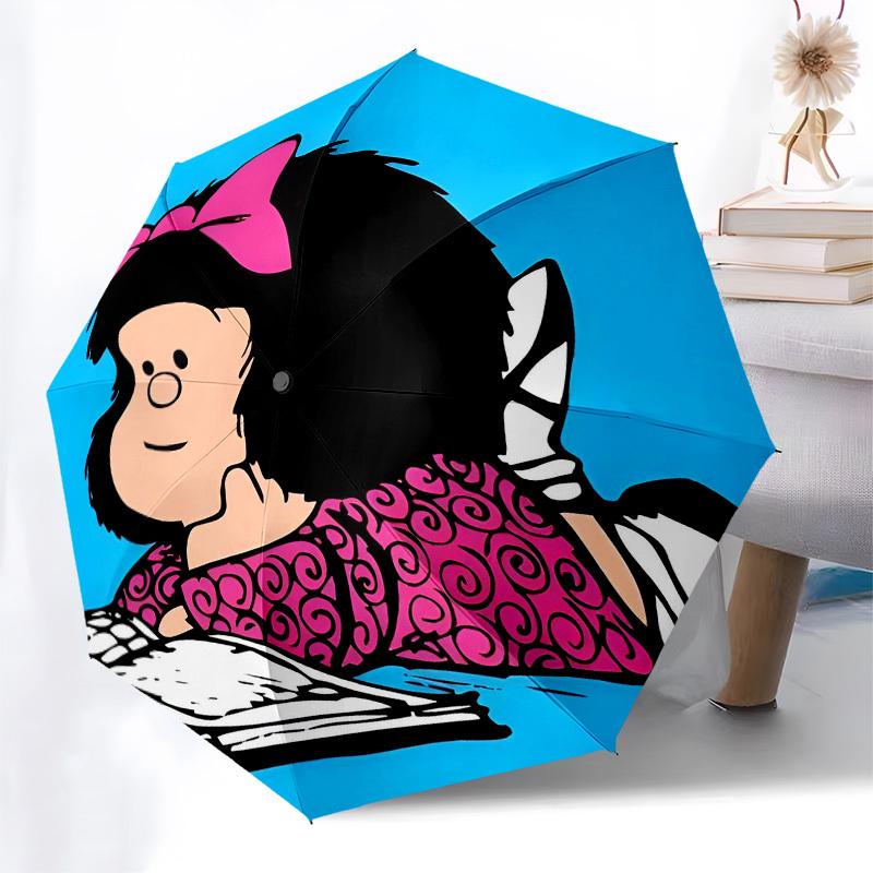 Mafalda, Argentina- Automatic Opening and Closing, 8-rib Structure Portable Umbrella, Suitable for Men and Women In All Seasons - Perfect Gi