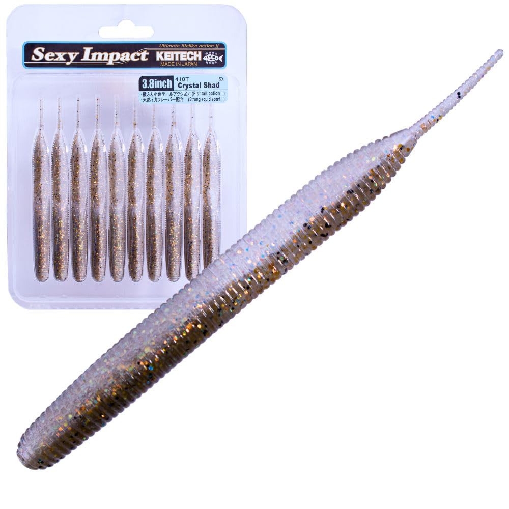 Keitech Sexy Impact 3,8 дюйма #410 Crystal Shad 10 pieces