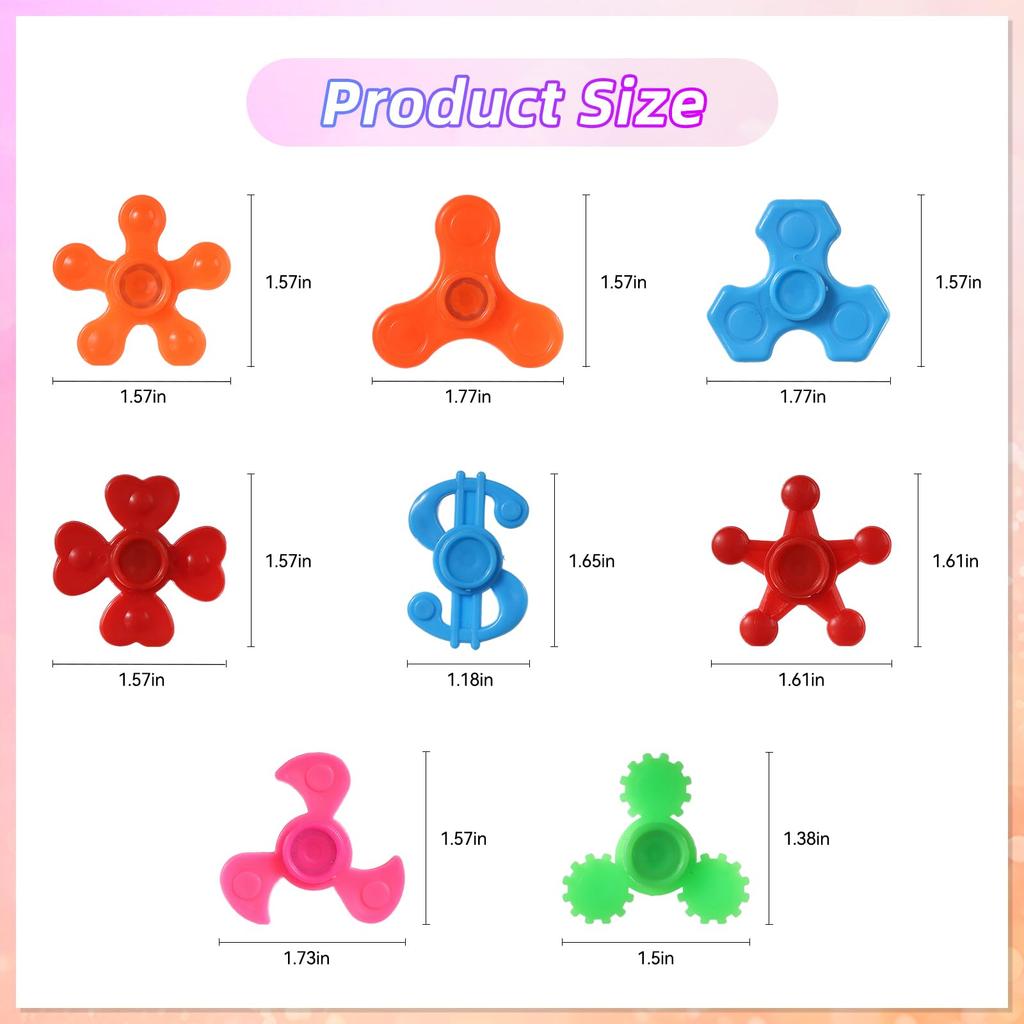 12/24Pcs Mini Fidget Spinner Bulk, Party Favors Fidget Spinners For Kids, Goodie Bag Stuffers, Stress Relief Sensory Fidget Toys
