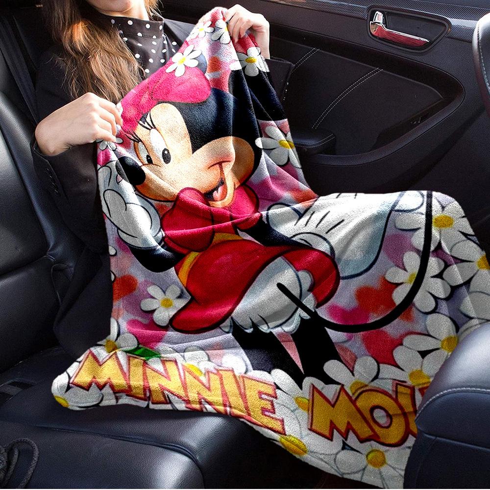 1pc Throw Blanket - Minnie Mouse Bedding Coverlet, Sofa Blanket, Gift for, Home Decor, Valentine's Day Present, Cute