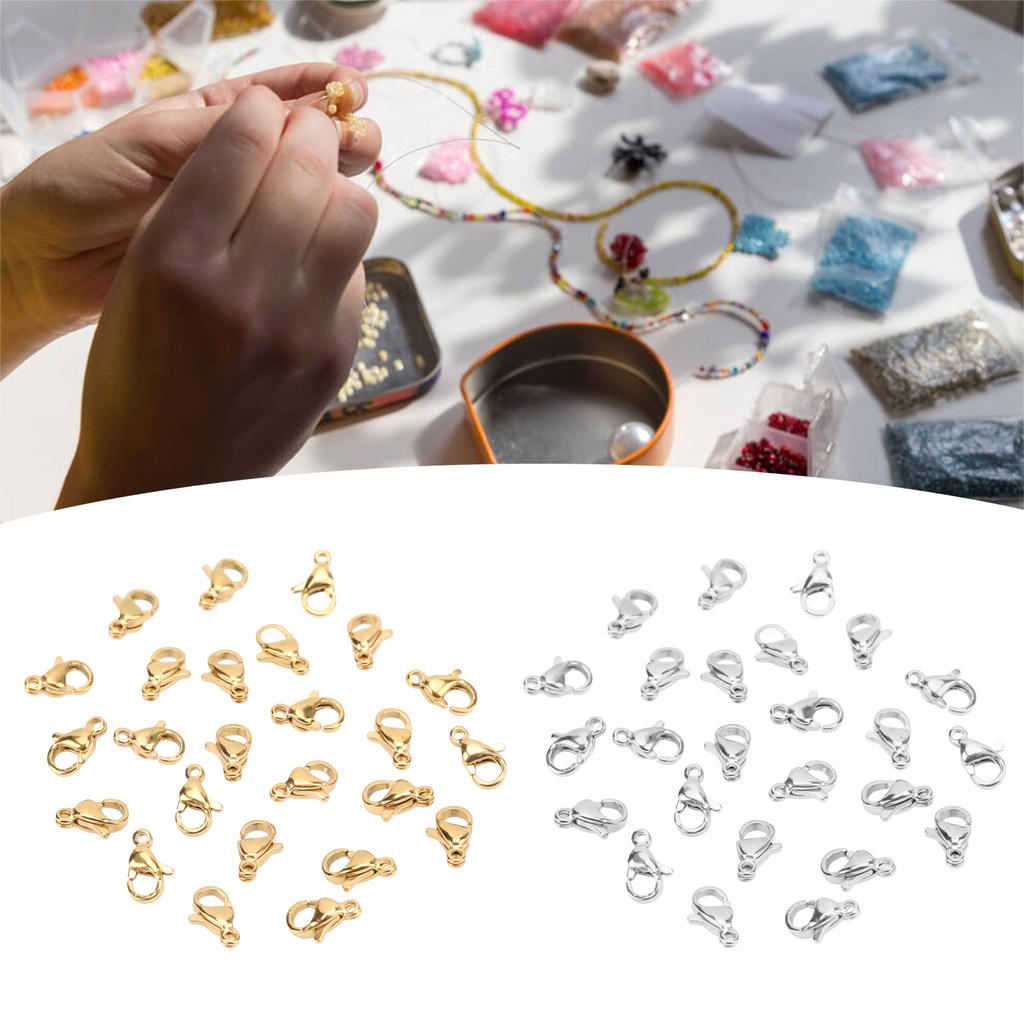 25 szt. Zapięcia homara ze stali nierdzewnej klipsy homara dla DIY bransoletki naszyjnik tworzenia biżuterii 9x