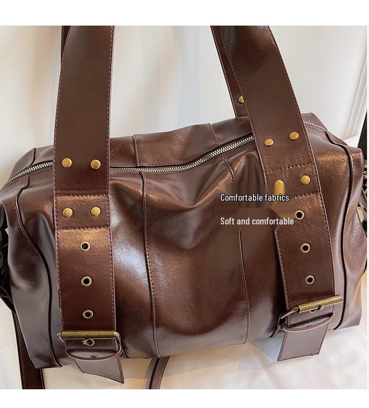 Women's Large Capacity PU Leather Crossbody Shoulder Bag - Versatile and Casual for Outdoor and Commuter Use