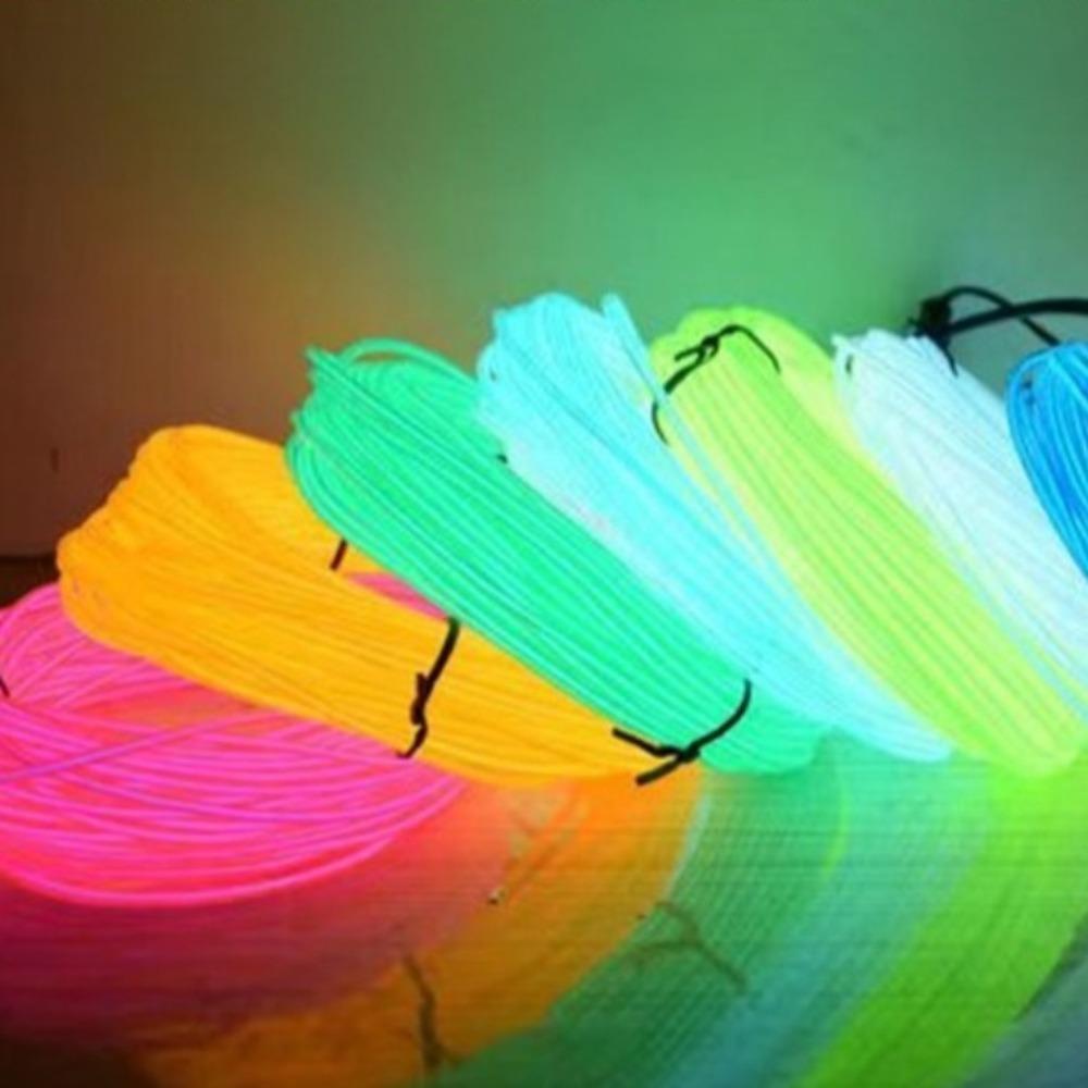 Croppable LED Neon Glow 2M Luminous Cable Cold LIght EL Wire Light String Outdoor Indoor Decor