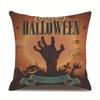 Halloween Linen Pillow Cover Printed Pillow Cover