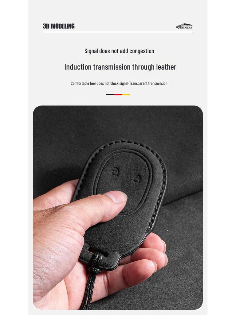 NIO Key Fob Case for ES6, ES8, EC6, ES7, ET7, ET5 - Tricolor Suede Protective Shell