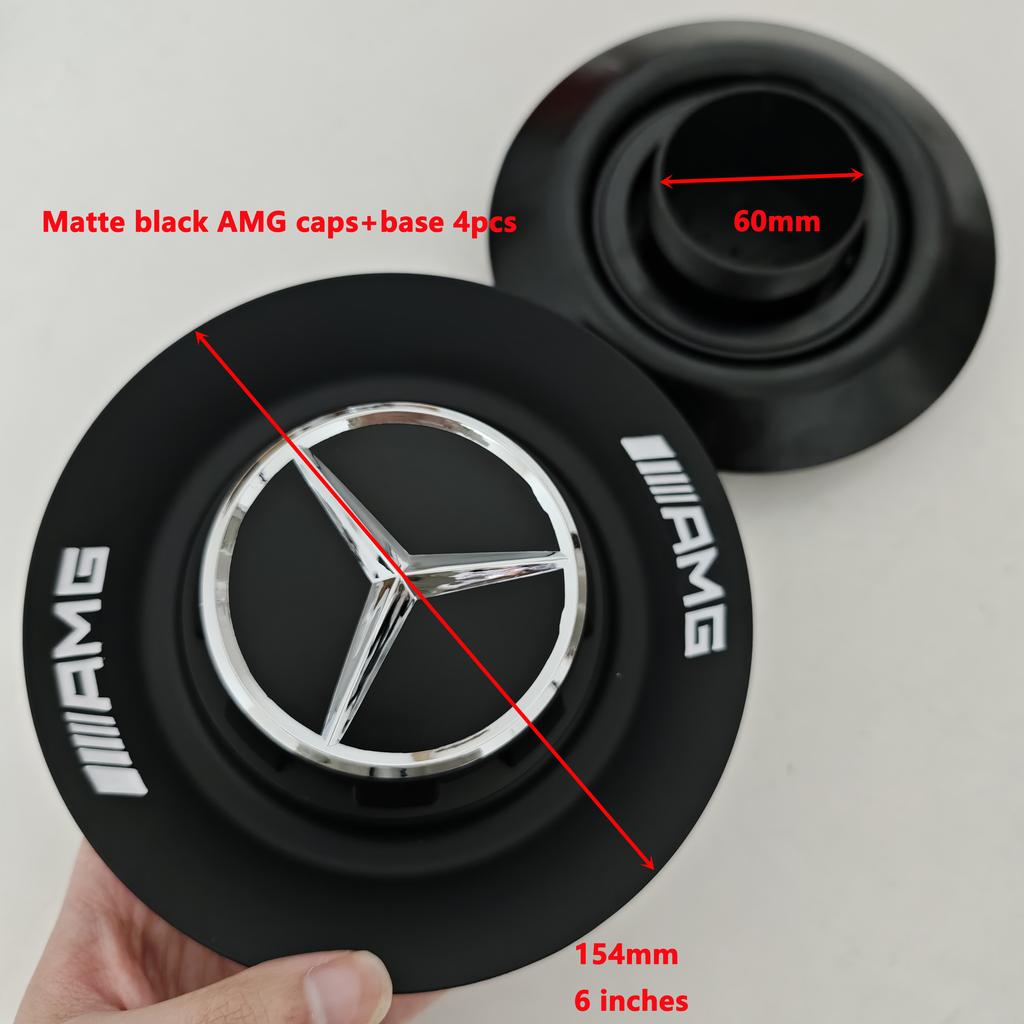 4PCS Aluminum Car Wheel Center Hub Caps for Mercedes-Benz A45S C63S E63S AMG GT GTS C190 Auto Styling Accessories