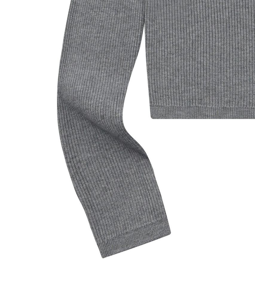 Mucent Gianni V-Neck Crop Ribbed Knit (5 Colors)