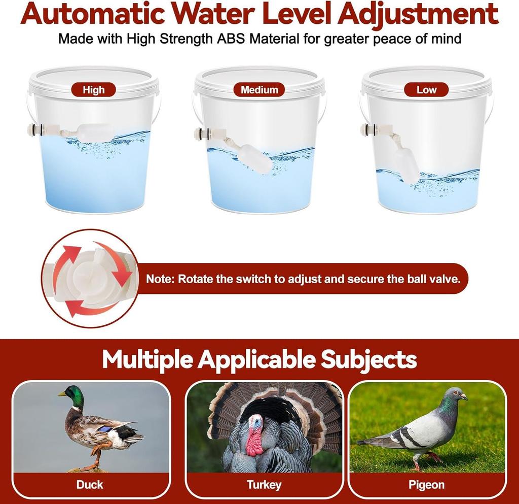 Automatic Poultry Watering System: Full Set of Integrated Chicken Drinking Cups